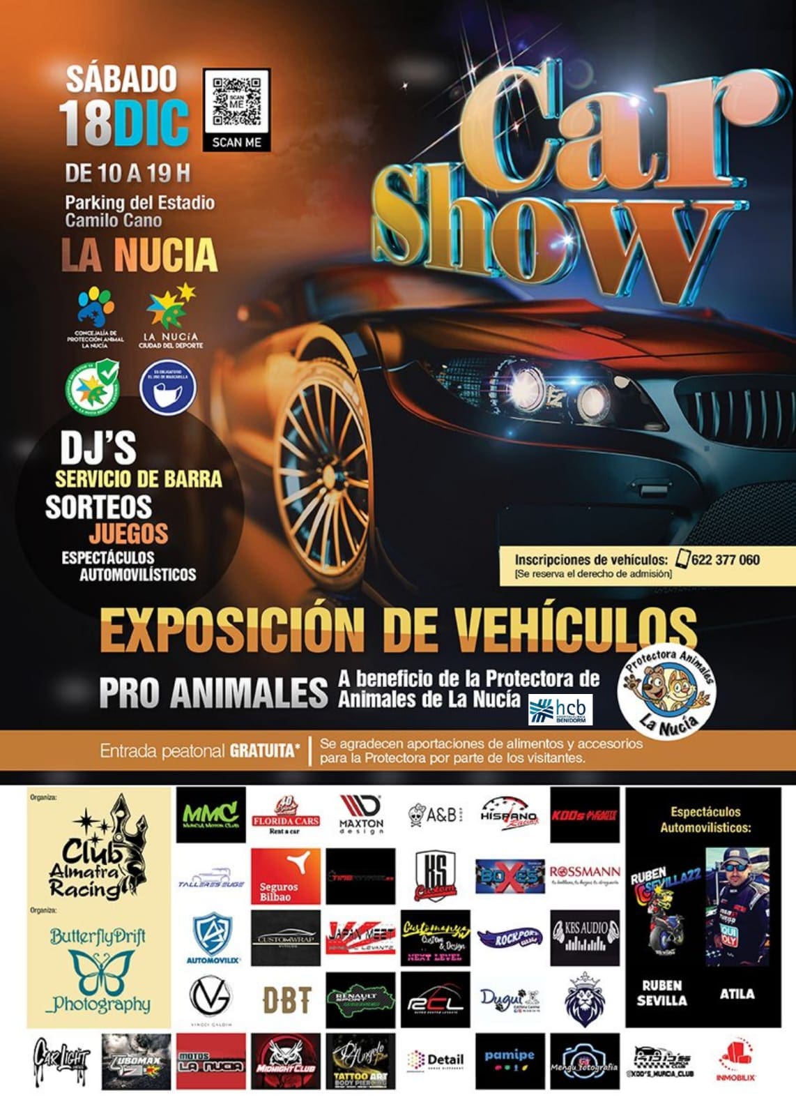 CARTEL-EXPOSICION-COCHES-LA-NUCIA-PRO-ANIMALES-UNUMOVE-1.jpg EXPOSICIÓN BENÉFICA DE VEHICULOS LA NUCÍA - PRO ANIMALES - Imagen 1