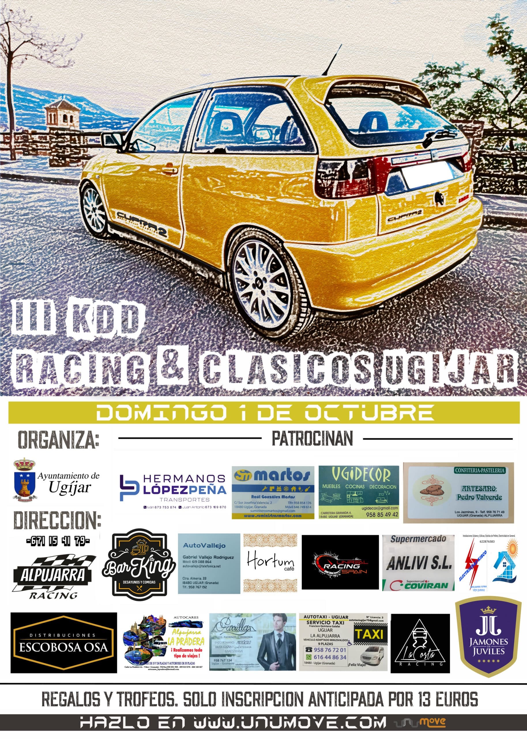 CARTEL-III-KDD-RACING-Y-CLASICOS-UGIJAR-2023-UNUMOVE-1-scaled-1.jpg III KDD RACING & CLÁSICOS UGIJAR - 1 OCT' 2023 - Imagen 1